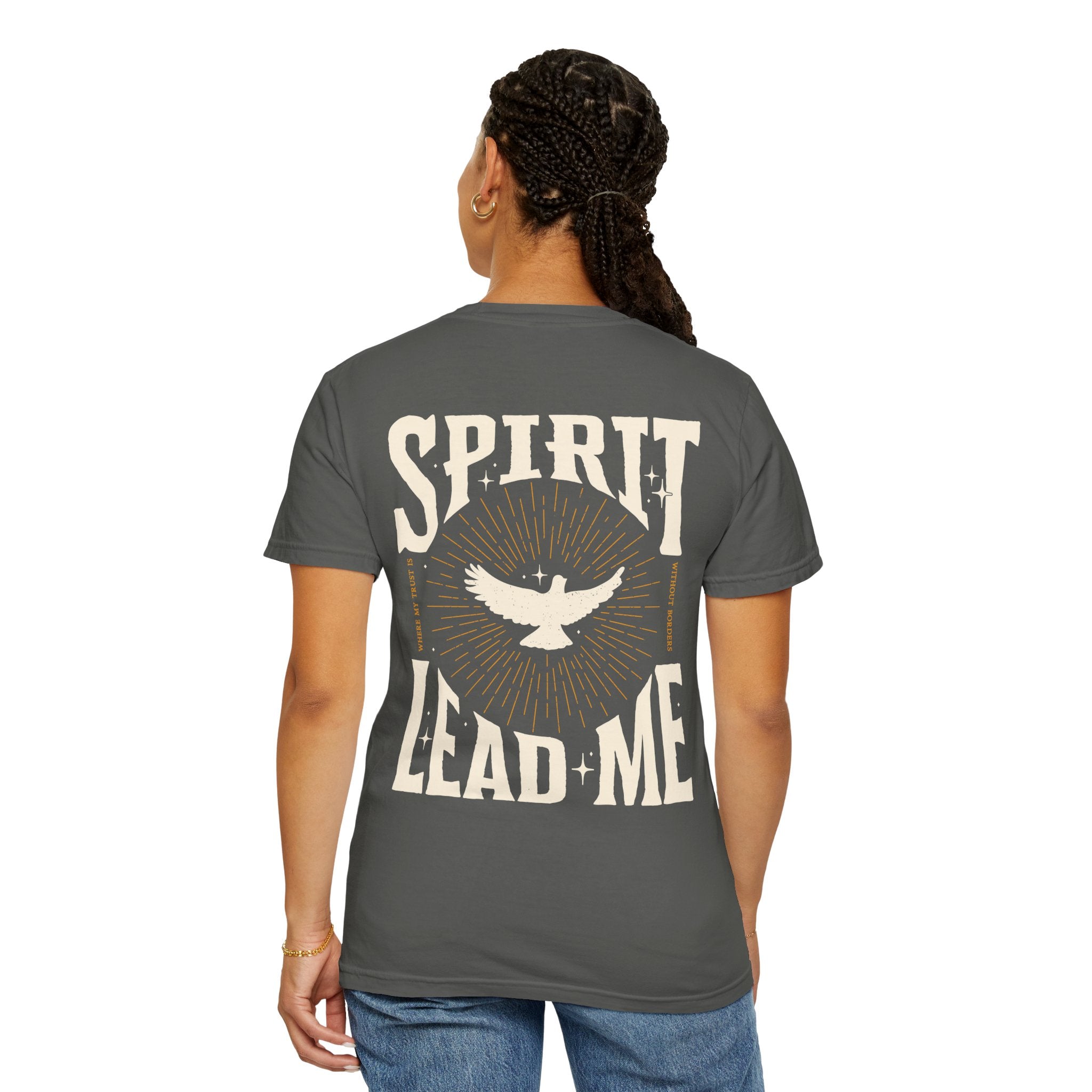 Spirit Lead Me T-Shirt — Dove Faith Graphic Garment-Dyed Tee