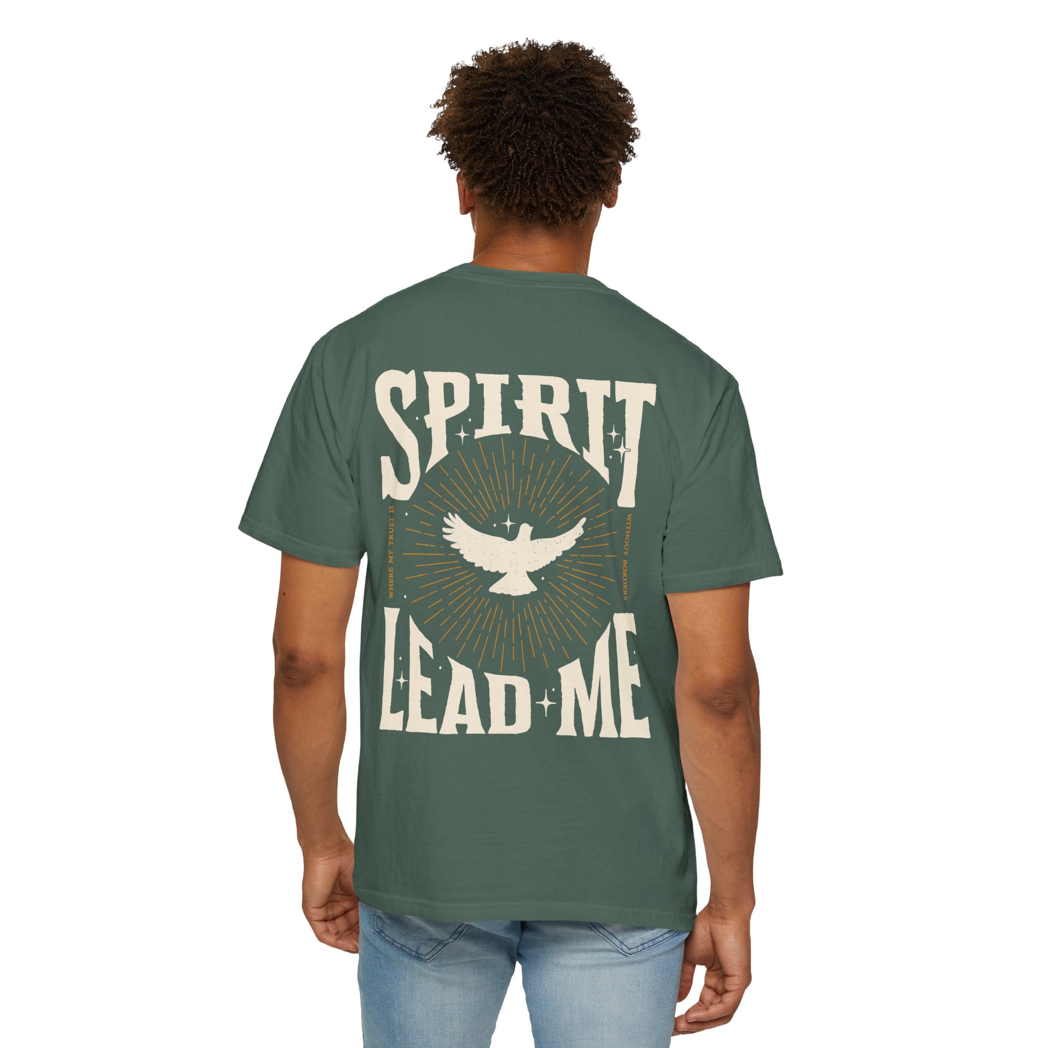 Spirit Lead Me T-Shirt — Dove Faith Graphic Garment-Dyed Tee