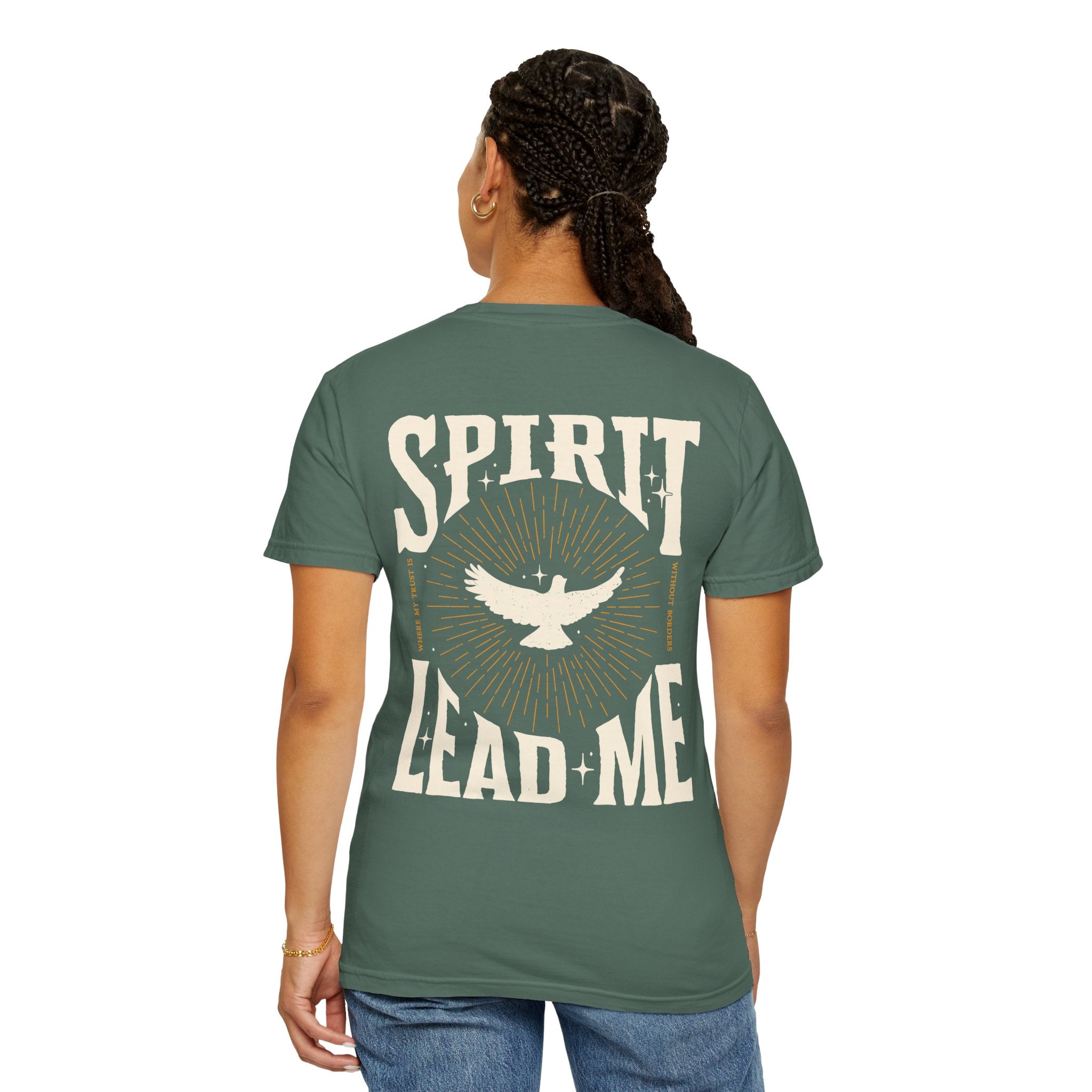 Spirit Lead Me T-Shirt — Dove Faith Graphic Garment-Dyed Tee